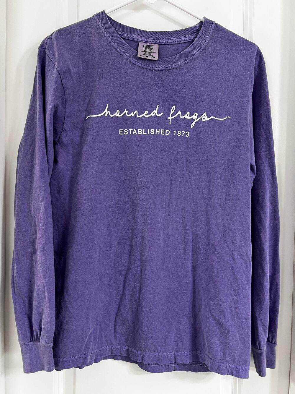 Comfort Colors TCU Horned Frogs Long Sleeve Shirt | Size S